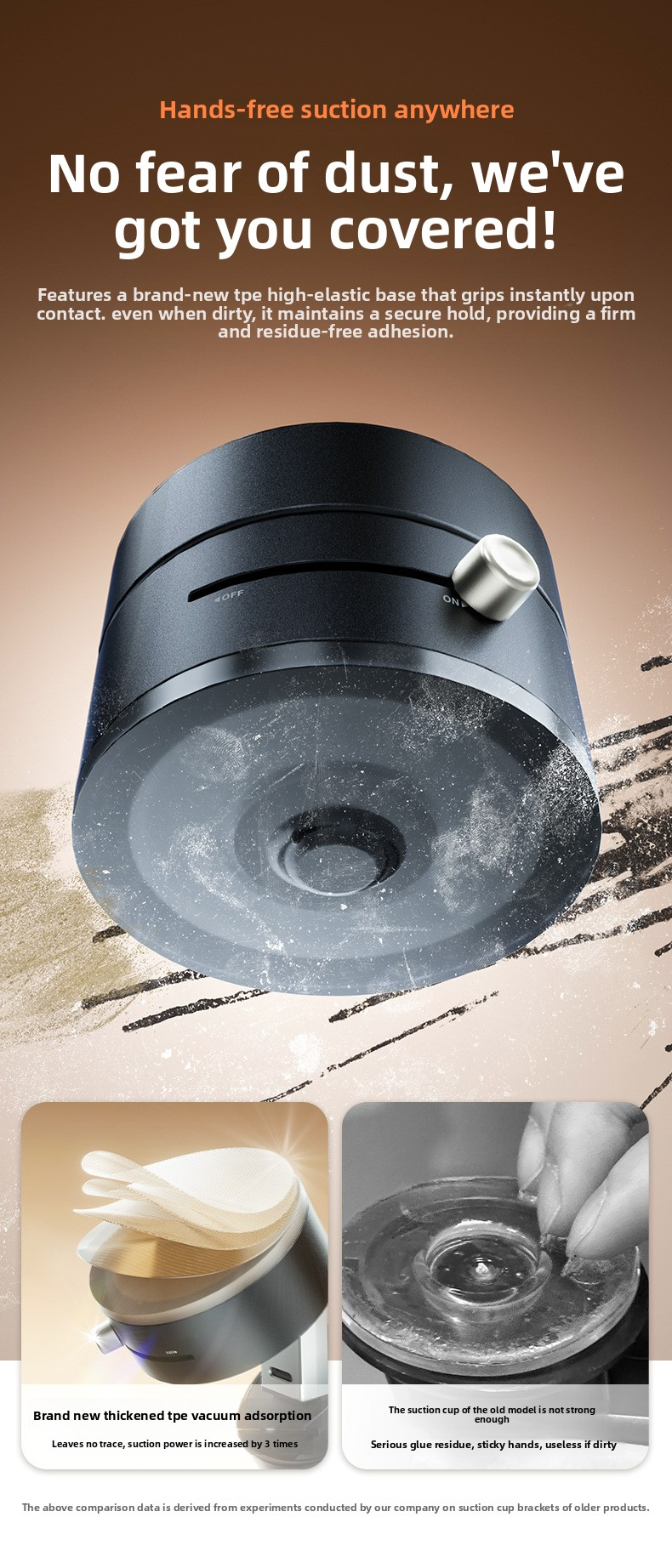 Multifunctional vacuum suction cup foldable and retractable phone hold